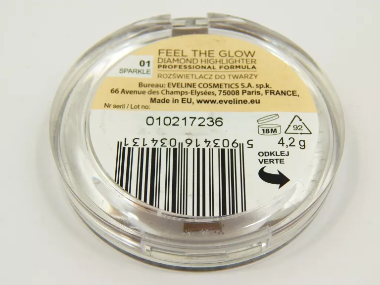 EVELINE COSMETICS FEEL THE GLOW ROZŚWIETLACZ NO 01 - SPARKLE