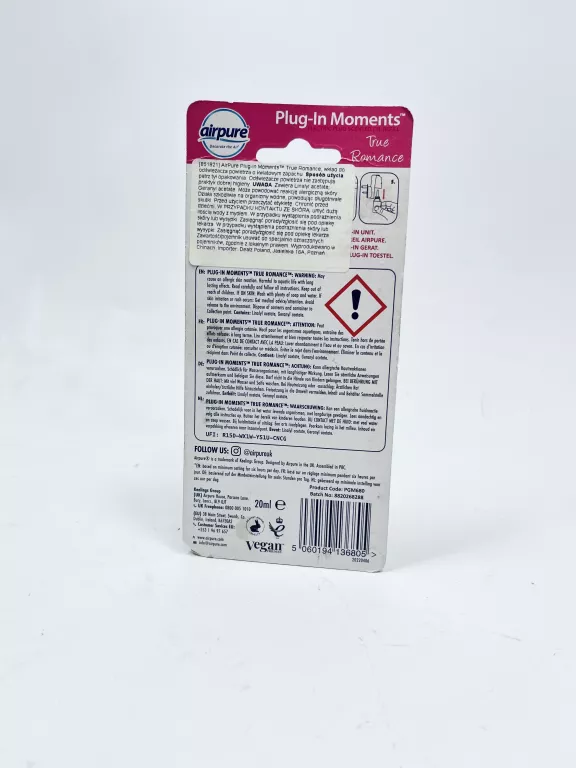 ODŚWIEŻACZ POWIETRZA AIR PURE 20ML * IGŁA *
