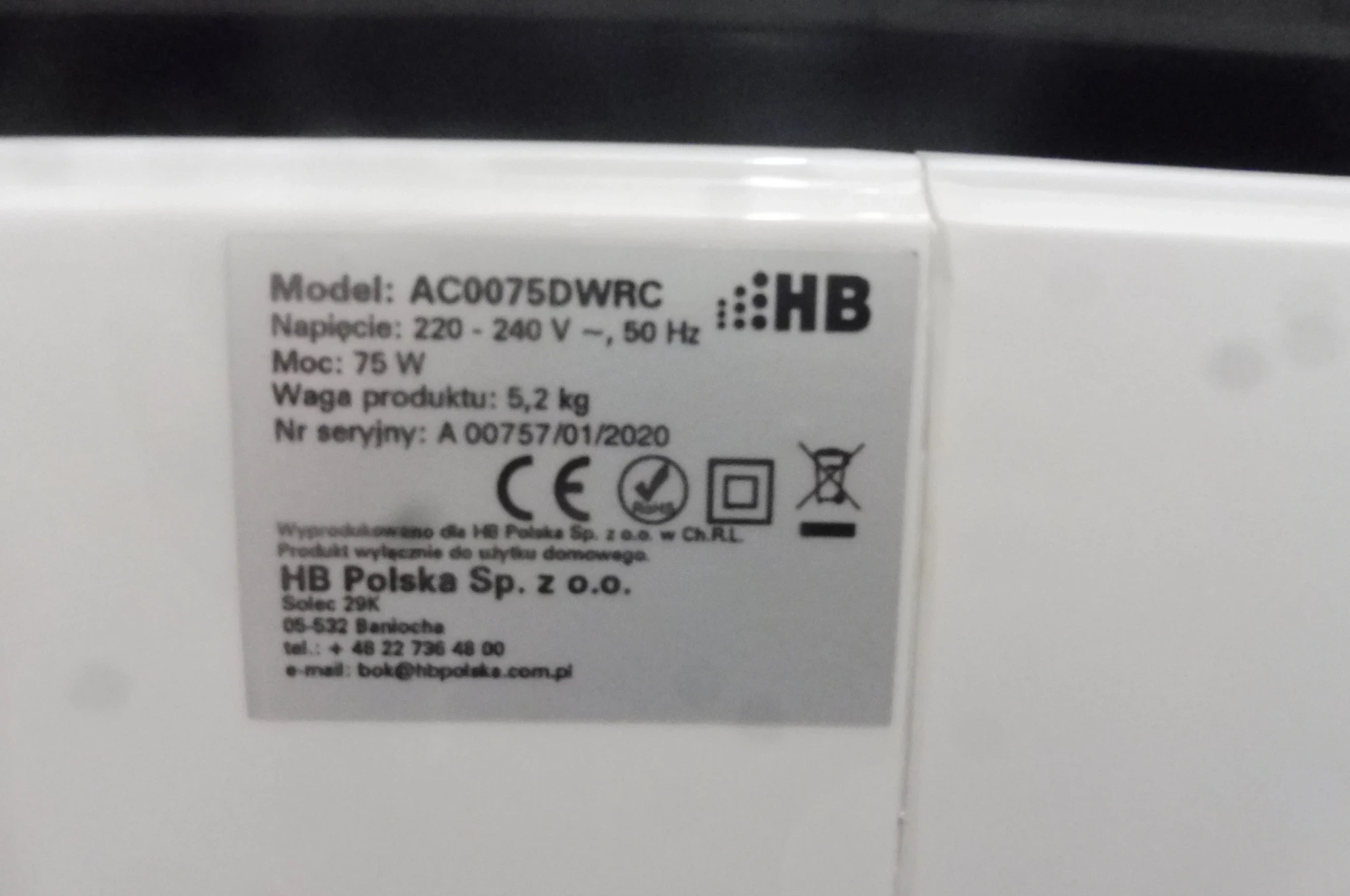 klimator-ac-0075-dwrc-stan-11323-2