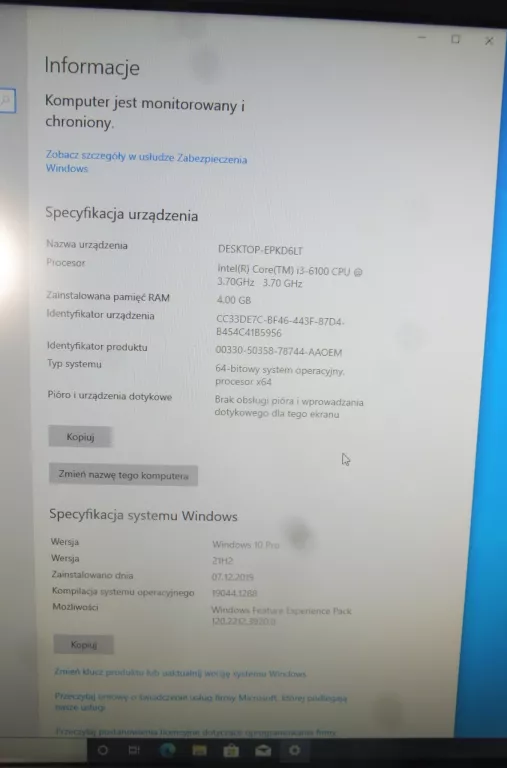 ACER VERITION Z4640G I3 6100 500 GB HDD 4GB RAM