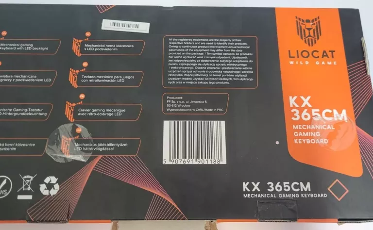 LIOCAT KLAWIATURA GAMINGOWA KX 365 CM @SUPER CENA
