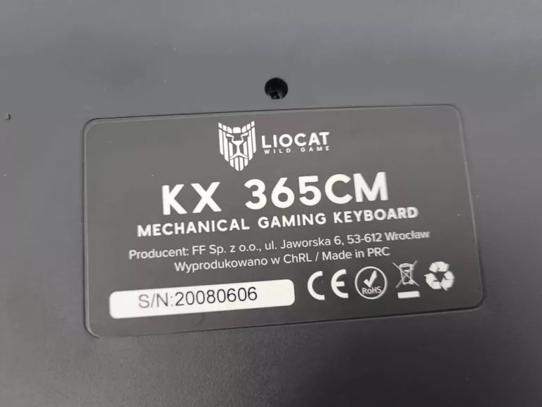LIOCAT KLAWIATURA GAMINGOWA KX 365 CM @SUPER CENA