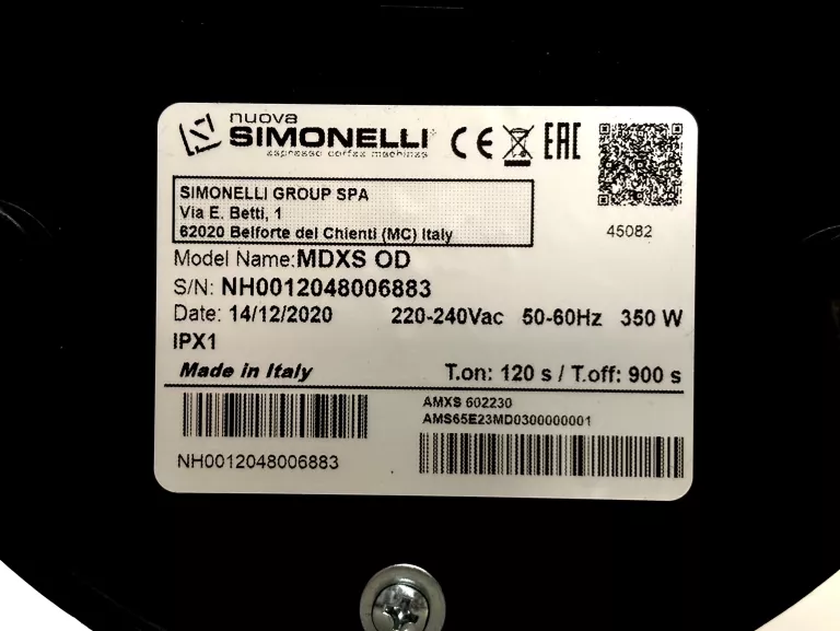 MŁYNEK DO KAWY AUTOMATYCZNY NUOVA SIMONELLI MDXS ON DEMAND CZARNY