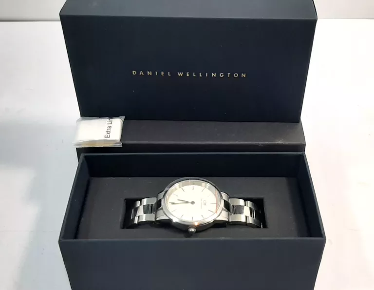 ZEGAREK DANIEL WELLINGTON ICONIC LINK 36MM SILVER WHITE DW00100203