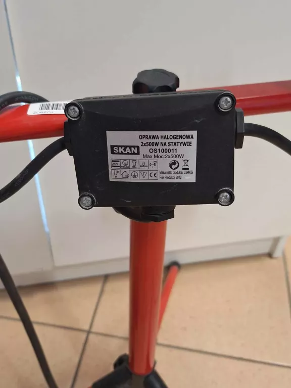 OPRAWA HALOGENOWA 2X500 W NA STATYWIE