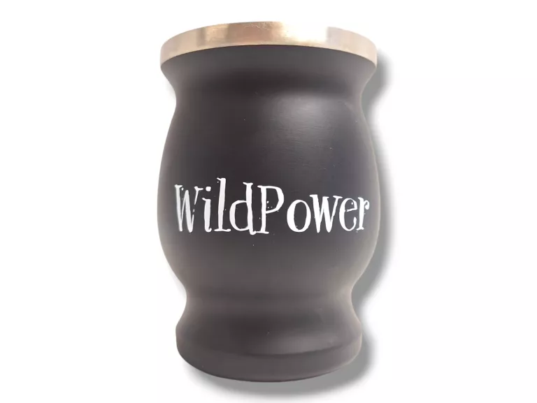 MATERO STALOWY KUBEK CZARNY DO YERBA MATE