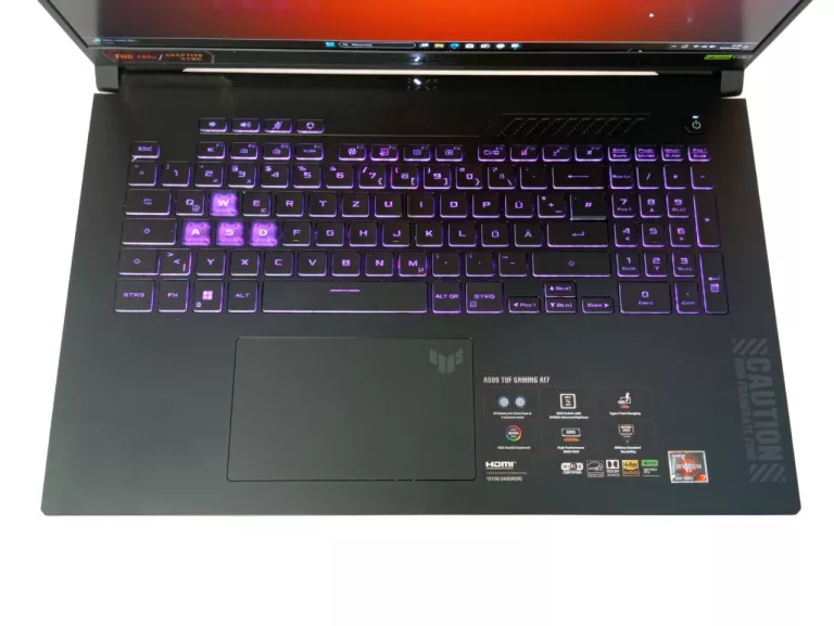 LAPTOP ASUS TUF GAMING A17 17,3" AMD RYZEN 7 7735HS 16/512GB SSD RTX4050