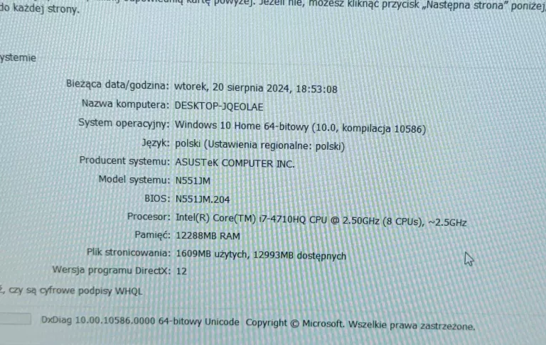LAPTOP ASUS N551J