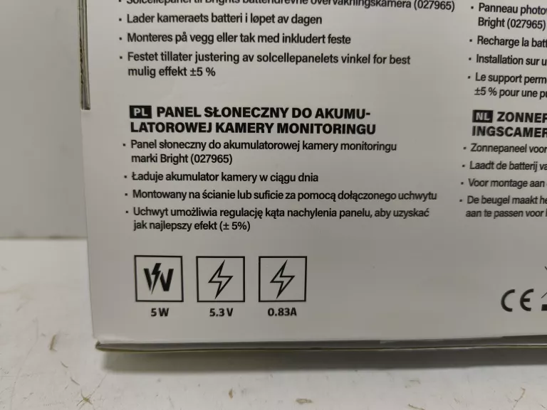 PANEL SOLARNY BRIGHT 5W *IGŁA*