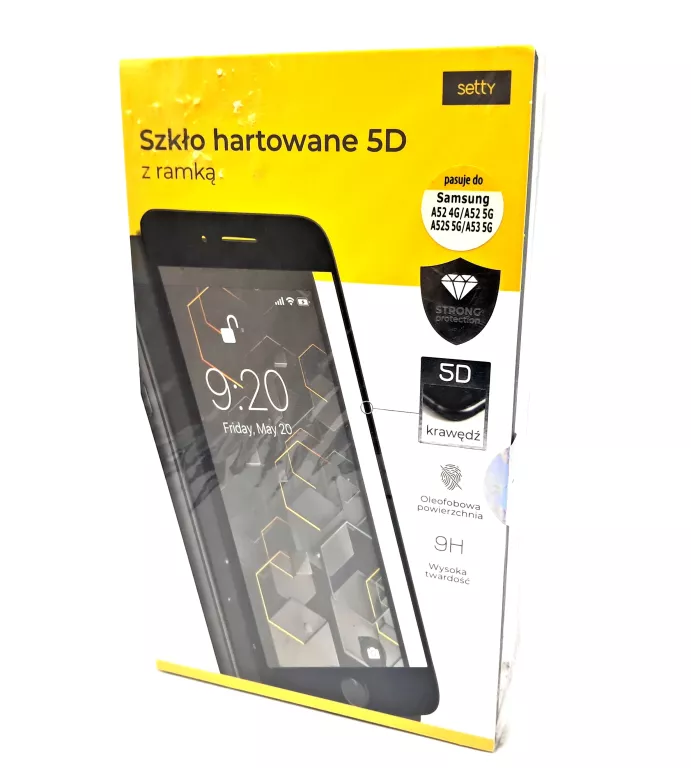 SZKŁO HARTOWANE 5D Z RAMKA/ SETTY