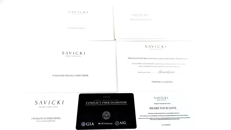 ZŁOTY PIERŚCIONEK Z DIAMENTEM SAVICKI 1,15G 585P R14 PUDEŁKO CERTYFIKAT