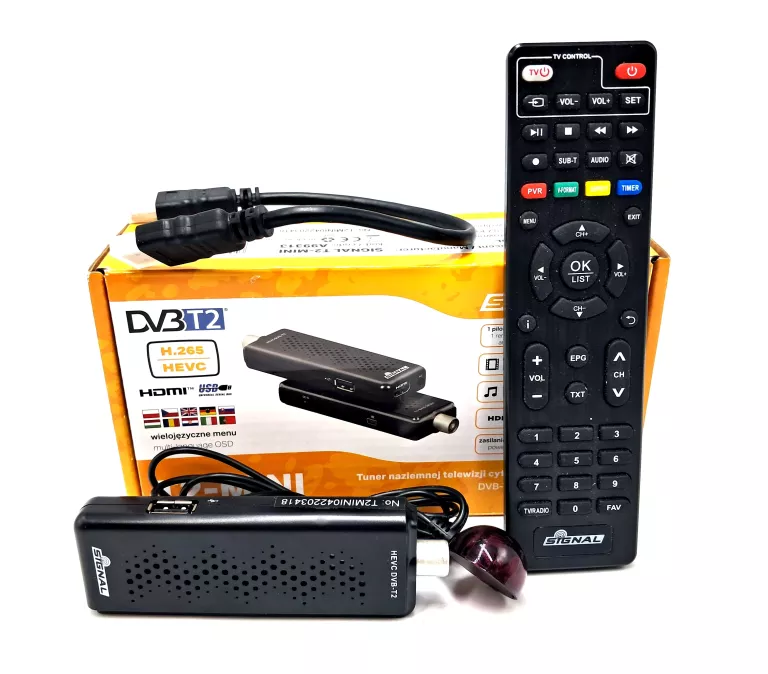 DEKODER DVB-T2 SIGNAL T2-MINI DVB-T2 HEVC USB 5V