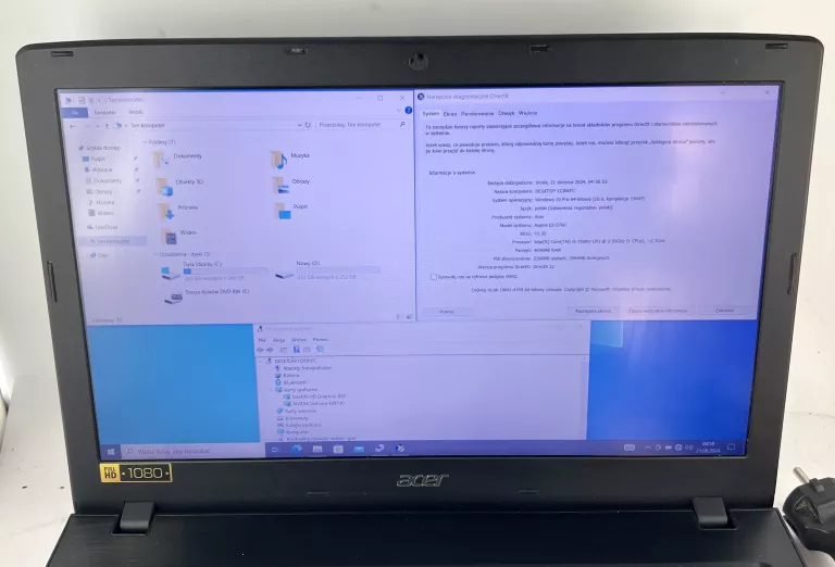 LAPTOP ACER ASPIRE E5-576 I5 4/512GB MX150