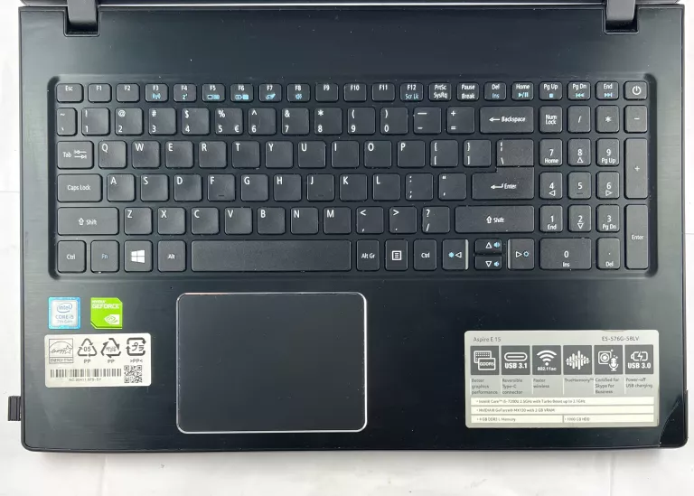 LAPTOP ACER ASPIRE E5-576 I5 4/512GB MX150
