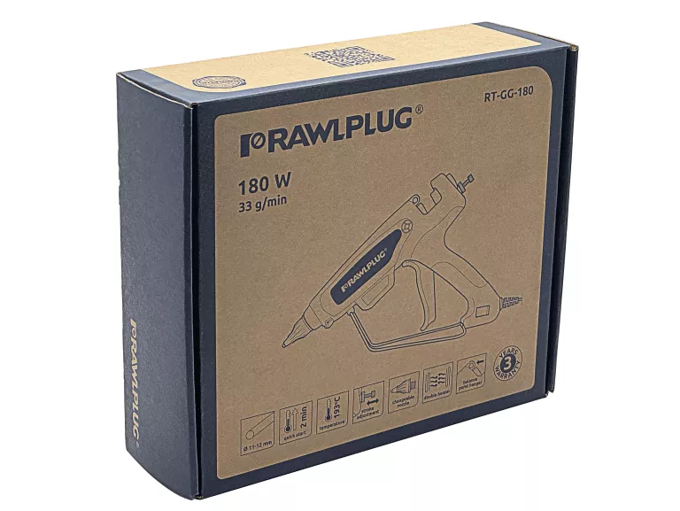 PISTOLET DO KLEJU NA GORĄCO RAWLPLUG RT-GG-180 11-12MM 180W - JAK NOWY!