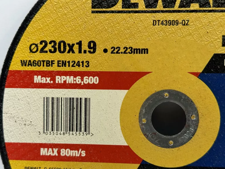 DEWALT TARCZA DO CIĘCIA METALU 230X1,9MM DT43909