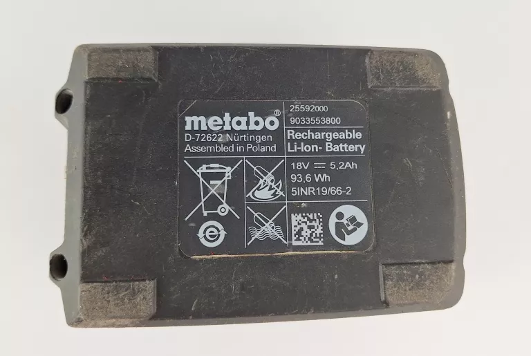 AKUMULATOR METABO 5.2AH 18V