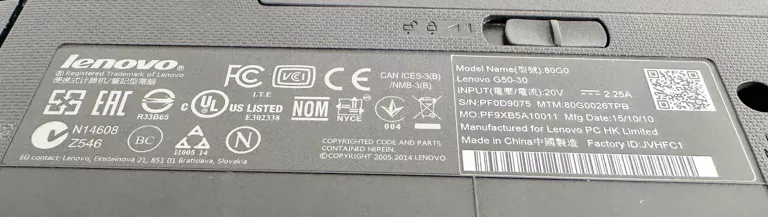 LAPTOP LENOVO G50-30