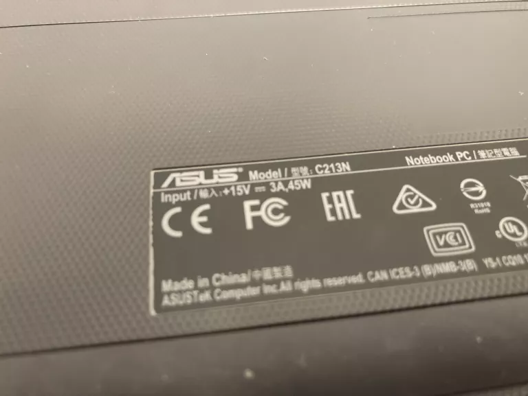LAPTOP ASUS CHROMEBOOK C213N!POLECAM!
