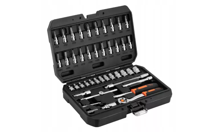 NEO KLUCZE NASADOWE 1/4" ZESTAW 46-ELEMENTÓW