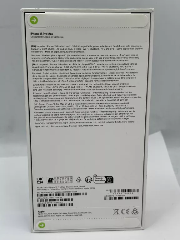 APPLE IPHONE 15 PRO MAX 256GB FABRYCZNIE ZAPAKOWANY!
