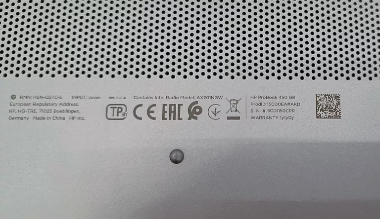 LAPTOP HP PROBOOK 450 G8 I5 16/512GB - NA CZĘŚCI
