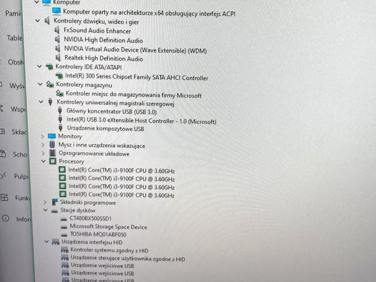 KOMPUTER CORE I3-9100F 8GB RAM/500 GB HDD/480 GB SSD/GTX 1650/WIN10