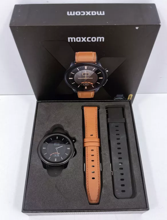 SMARTWATCH MAXCOM FW46 XENON + ŁADOWARKA + 2 PASKI + PUDEŁKO