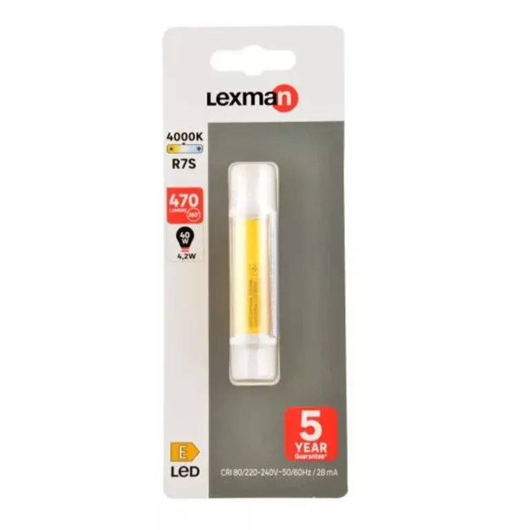 ŻARÓWKA SPECJALISTYCZNA LEXMAN R7S J78 LED COOL WHITE 4,2 W