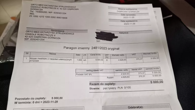 WÓZEK INWALIDZKI ELEKTRYCZNY AT52304 - ANTAR