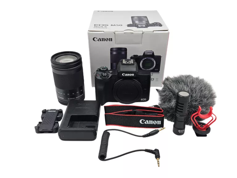 APARAT CANON EOS M50 MARK II + OBIEKTYW EF-M 18-150MM PRZEBIEG 9980 | GW !