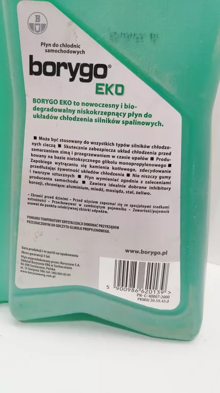 BORYGO EKO PŁYN DO CHŁODNIC ZIELONY -35 5L