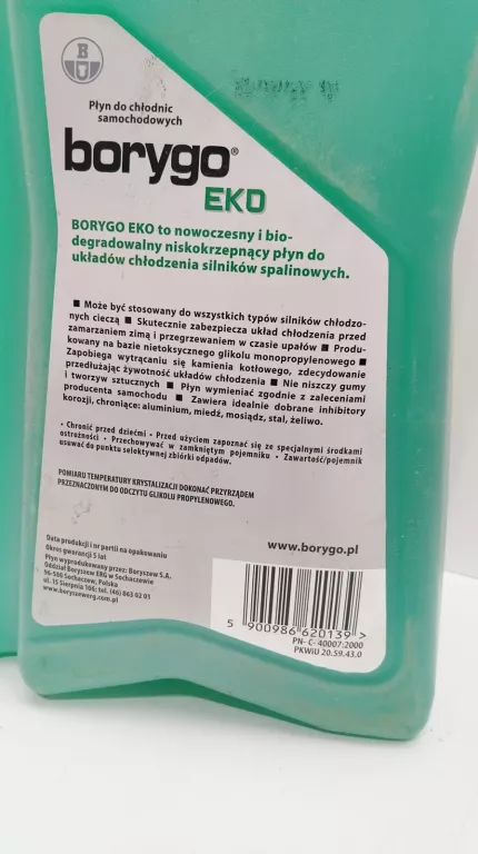 BORYGO EKO PŁYN DO CHŁODNIC ZIELONY -35 5L