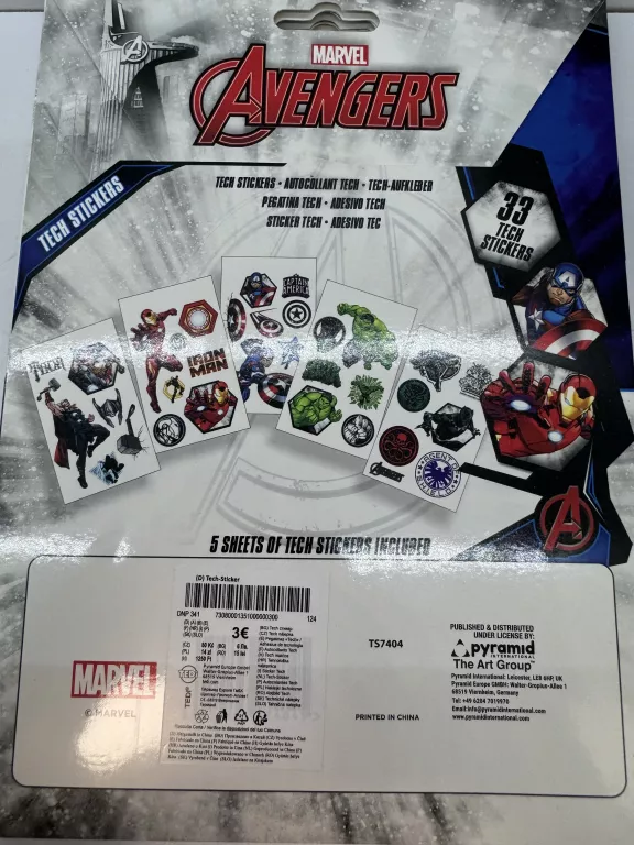 NAKLEJKI MARVEL AVENGERS