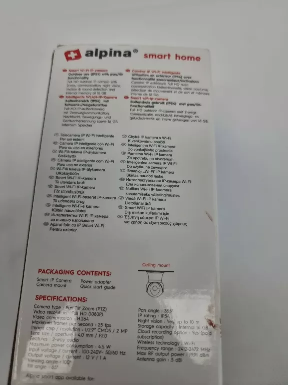KAMERA ALPINA 6465 ZEWNĘTRZNA WI-FI BIAŁA