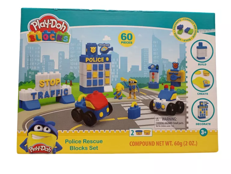 KLOCKI PLAYDOH POLICJA 60 SZT