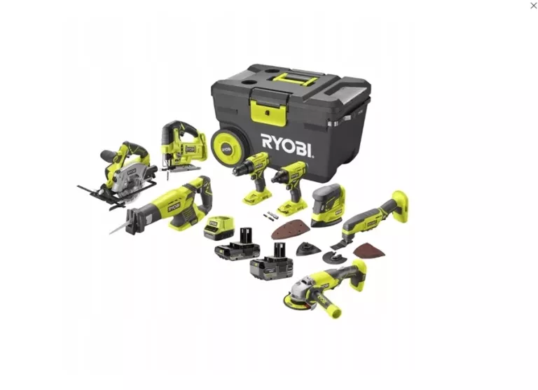 ZESTAW NARZĘDZI JUMBO KIT R18CK8-242TJ 12 ELEMENTÓW RYOBI ONE