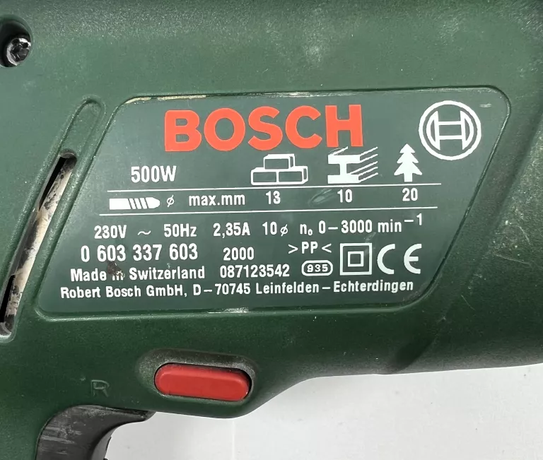 WIERTARKA UDAROWA BOSCH PSB 500 RE + WALIZKA