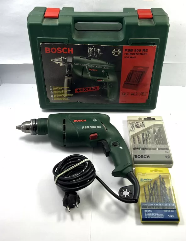 WIERTARKA UDAROWA BOSCH PSB 500 RE + WALIZKA