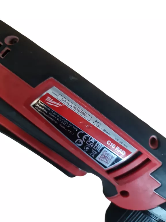 WIERTARKO-WKRĘTARKA KĄTOWA 18V (BODY) C18RAD-0 MILWAUKEE