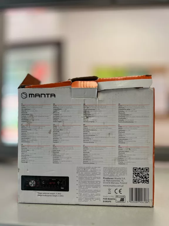 RADIO SAMOCHODOWE MANTA RS4506BT
