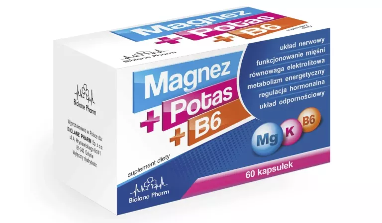 BIOLANE PHARM MAGNEZ + POTAS + B6 | 60 KAPSUŁEK