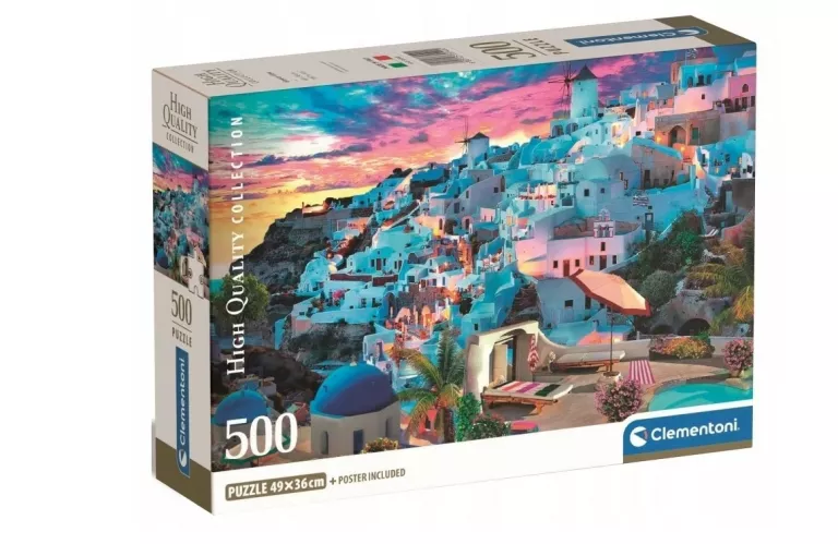PUZZLE 500 COMPACT GREECE VIEW, CLEMENTONI