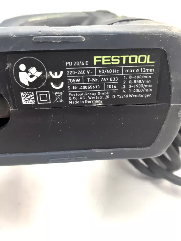 WIERTARKA UDAROWA FESTOOL QUADRILL PD 20/4E