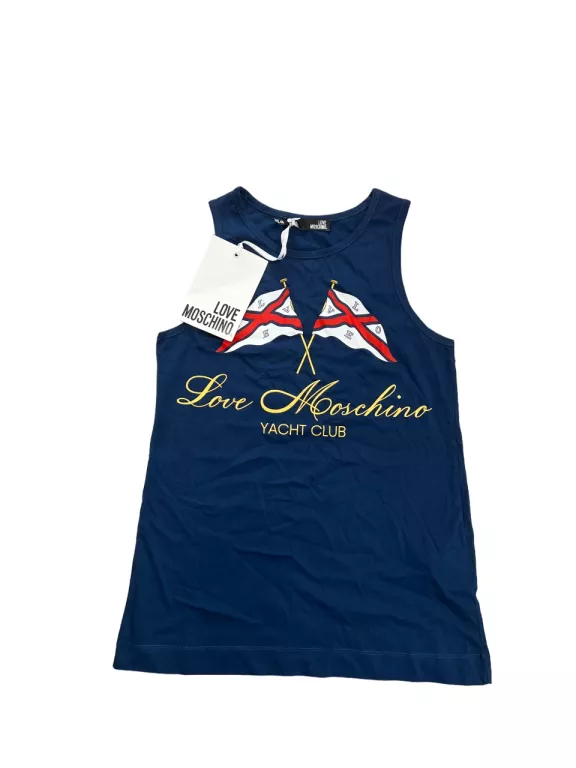 DAMSKA KOSZULKA LOVE MOSCHINO YACHT CLUB / ROZMIAR 34 / Z METKĄ