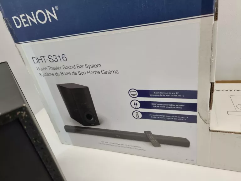 SOUNDBAR DENON DHT-S316 2.1 BLUETOOTH DOLBY DIGITAL 40W Z SUBWOOFEREM