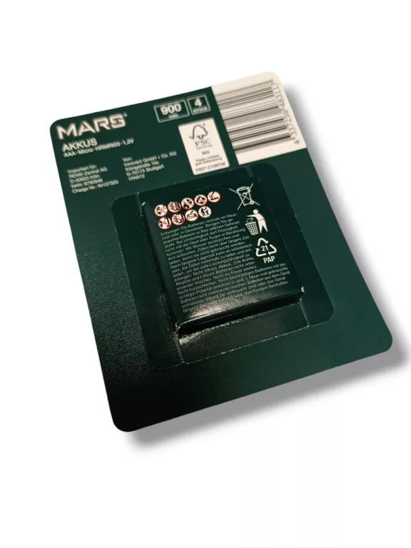 BATERIE MARS AKKUS AAA 900MAH 1,2V 4SZT