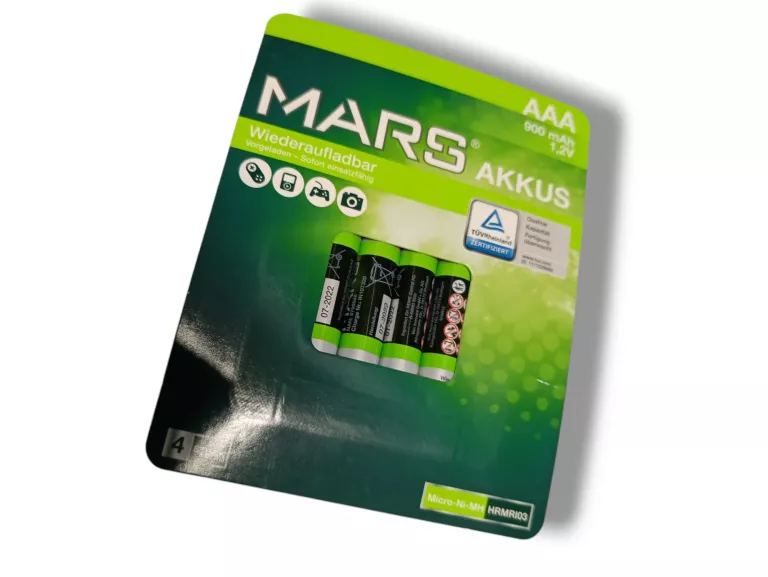 BATERIE MARS AKKUS AAA 900MAH 1,2V 4SZT