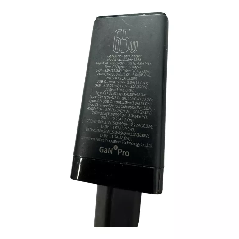 BASEUS ŁADOWARKA 3X USB USB-C 65W PD3.0 QC4.0 5A