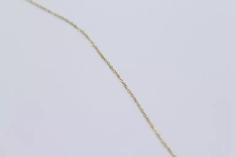 ŚLICZNY ZŁOTY ŁAŃCUSZEK Z ZAWIESZKĄ 9K 375 33CM / DLA DZIECKA / NA ROCZEK